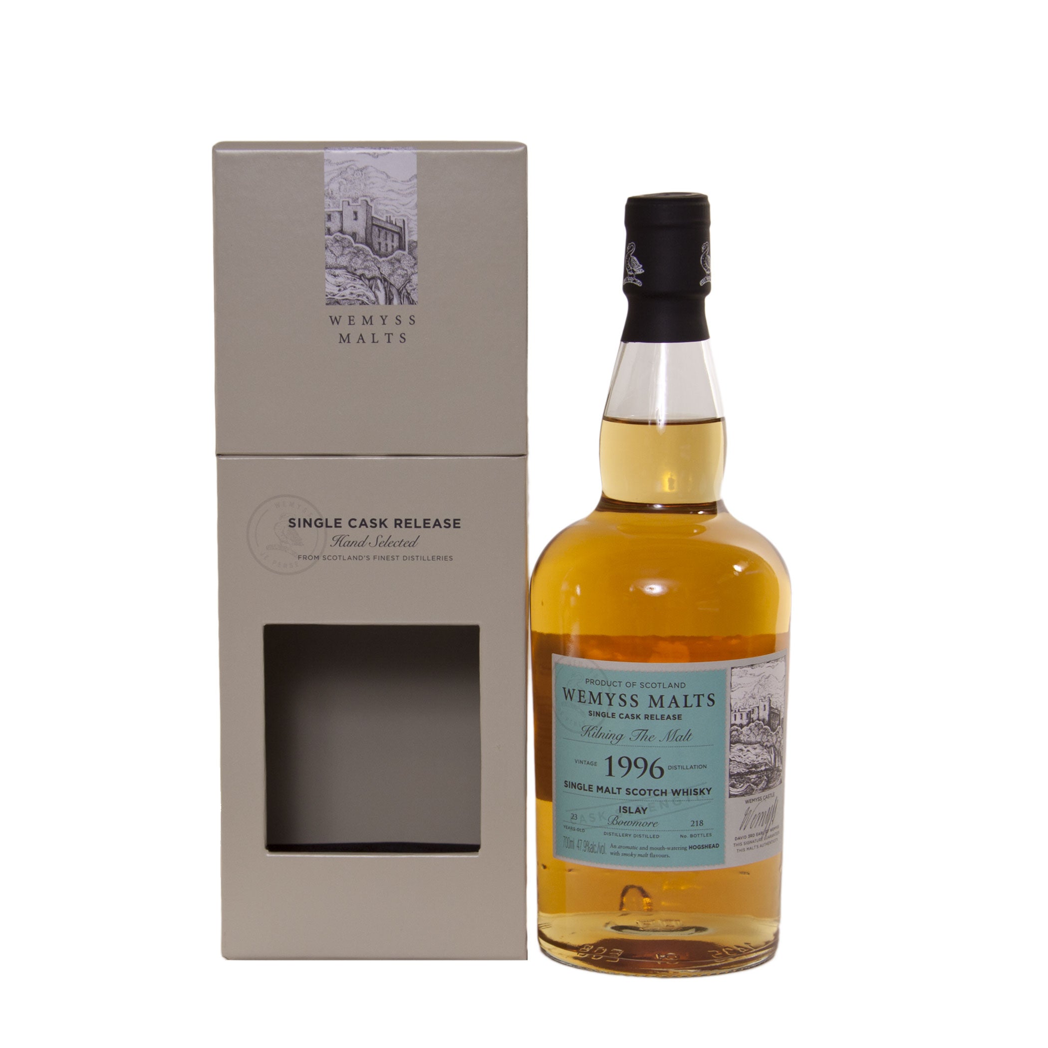 Wemyss, Bowmore "Kilning the Malt", 1996, 23 Jahre, 47,9 %