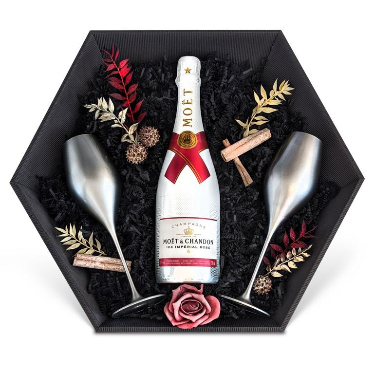 Moët & Chandon Ice Impérial Rosé Champagner 0,75L 12% Giftbasket - Liwaldo - Feinste Spirituosen
